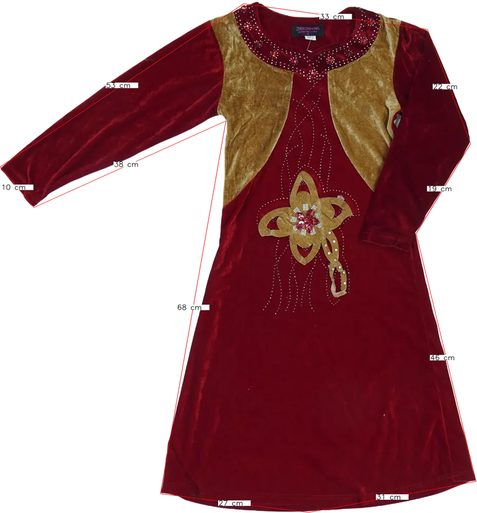 Bordó Egyéb Jelmez EU 164 / UK 14 év / US 14 év/XL