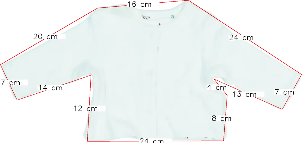 Fehér George Kardigán EU 62 / UK 0-3 hónap / US 0-3 hónap