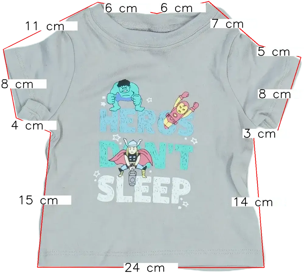 Barna Marvel Póló EU 62 / UK 0-3 hónap / US 0-3 hónap