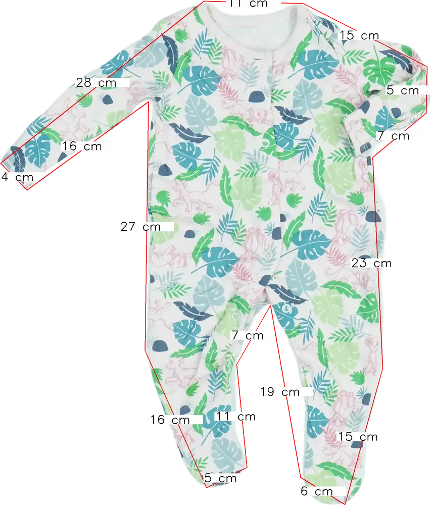 Rózsaszín Disney Hosszú ujjú rugdalózó EU 62 / UK 0-3 hónap / US 0-3 hónap