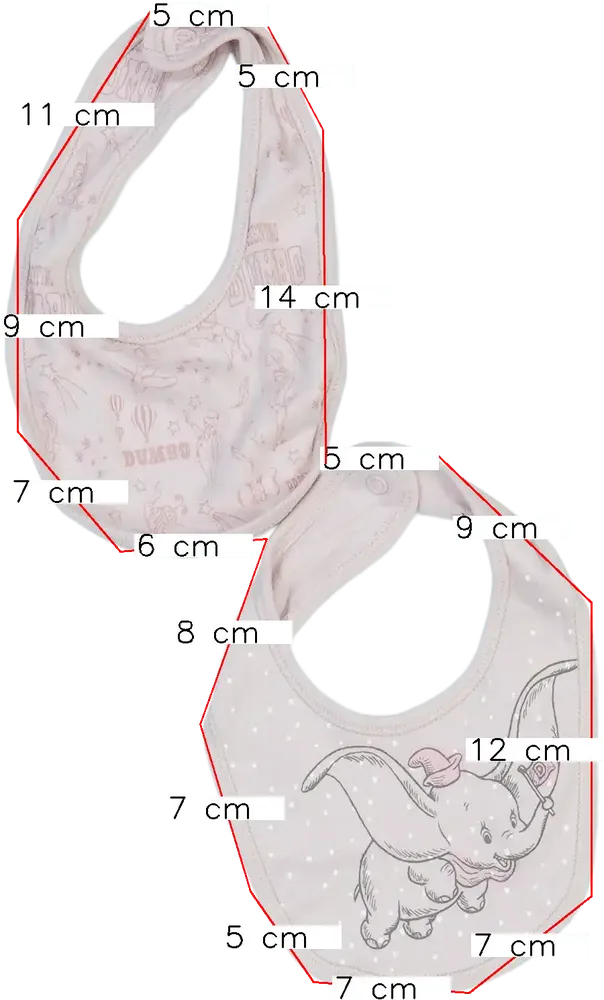 Pink Disney 2-piece set - Bib EU 56 / UK Newborn / US Newborn