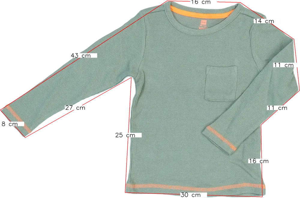 Zöld Hema Pizsama felső EU 104 / UK 4 év / US 4T/XS