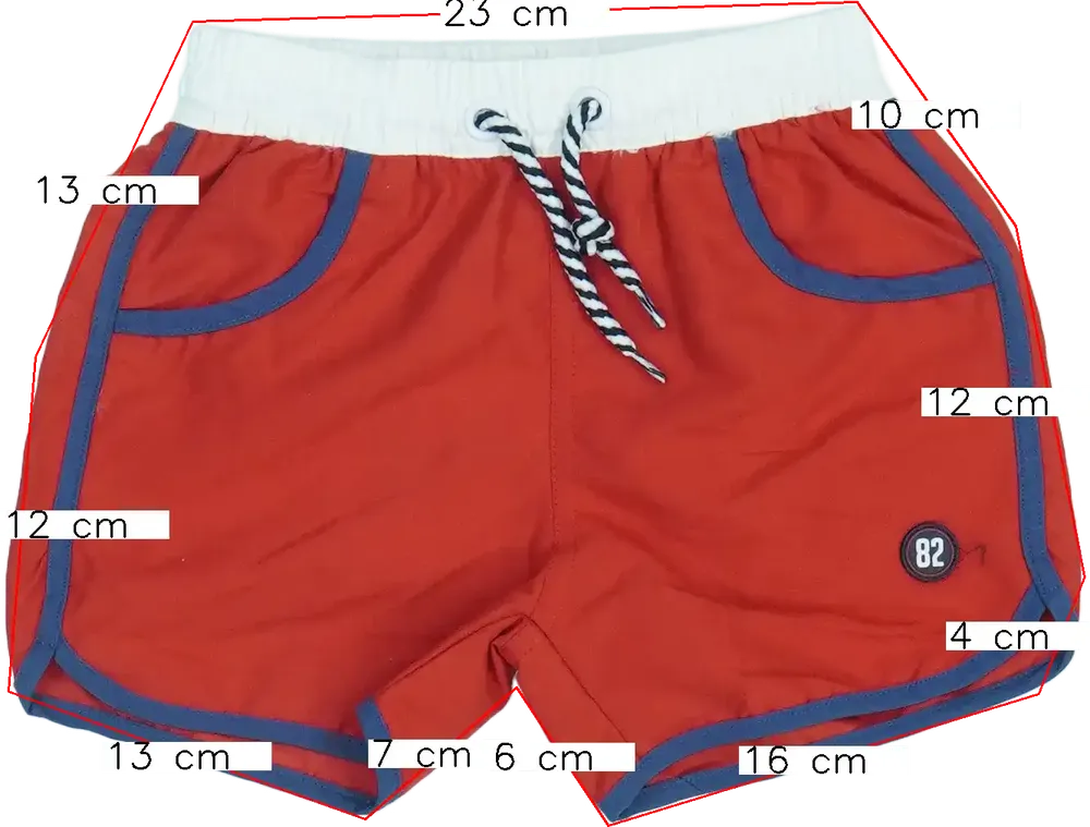 Piros Overkids Fürdőnadrág EU 104 / UK 4 év / US 4T/XS