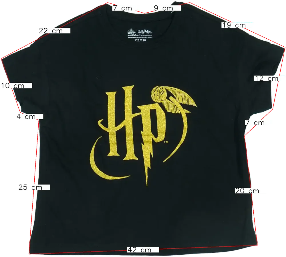 Fekete Harry Potter Póló EU 128 / UK 8 év / US 8 év/M