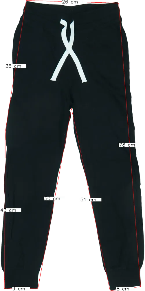 Fekete H&amp;M Melegítőnadrág EU 128 / UK 8 év / US 8 év/M