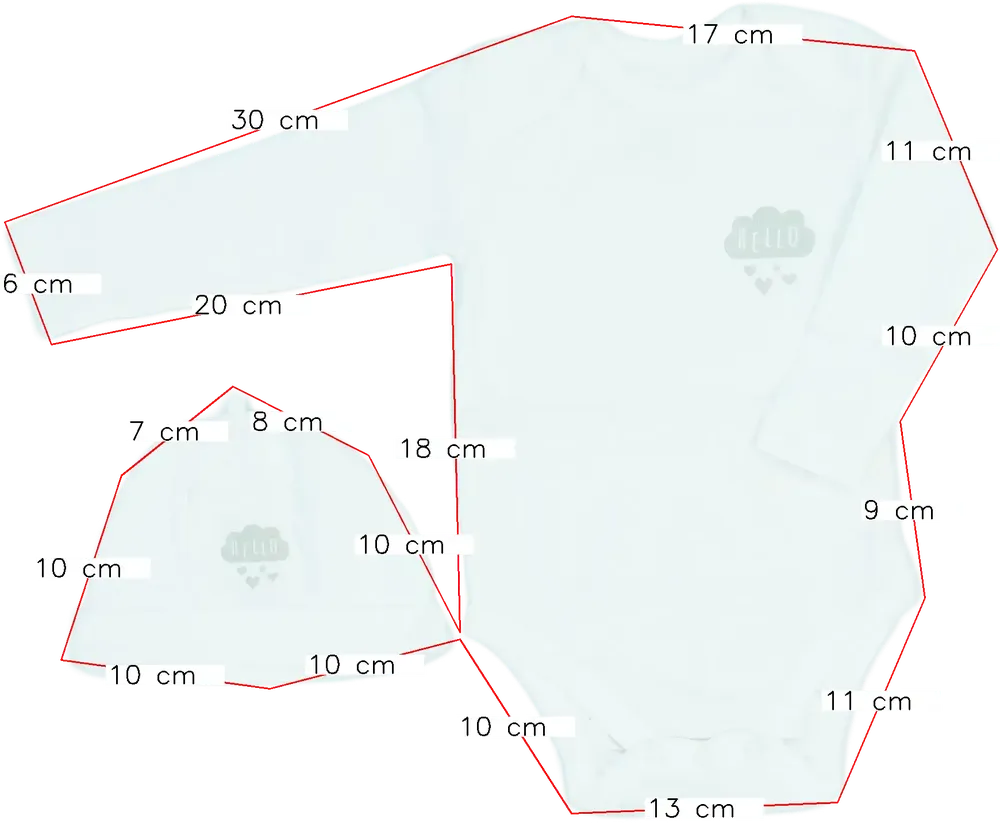 Fehér Lupilu 2 részes szett - Felsőruházat EU 68 / UK 3-6 hónap / US 3-6 hónap