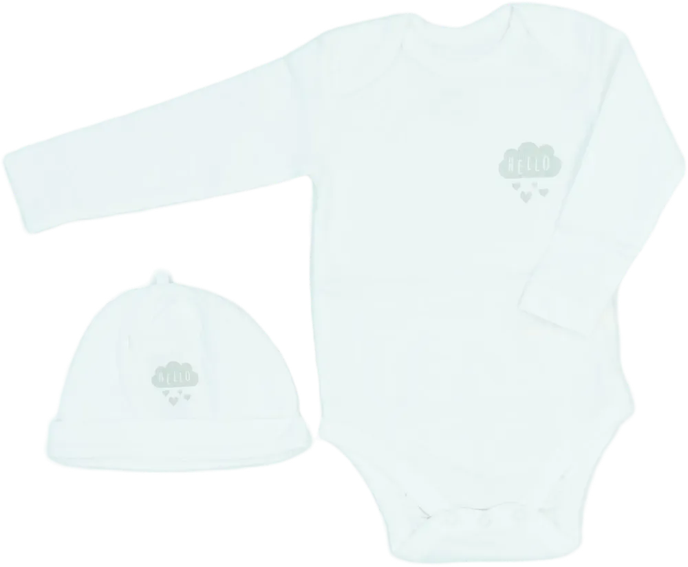 Fehér Lupilu 2 részes szett - Felsőruházat EU 68 / UK 3-6 hónap / US 3-6 hónap