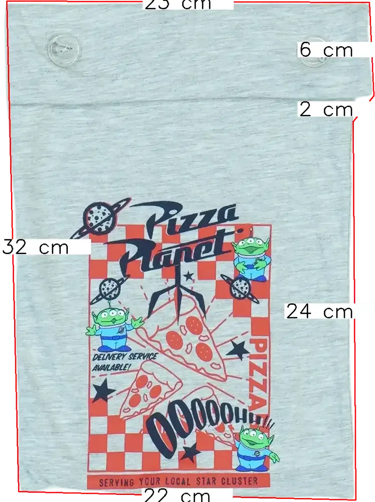 Szürke Pizza Planet Ajándékzacskó Egyméret