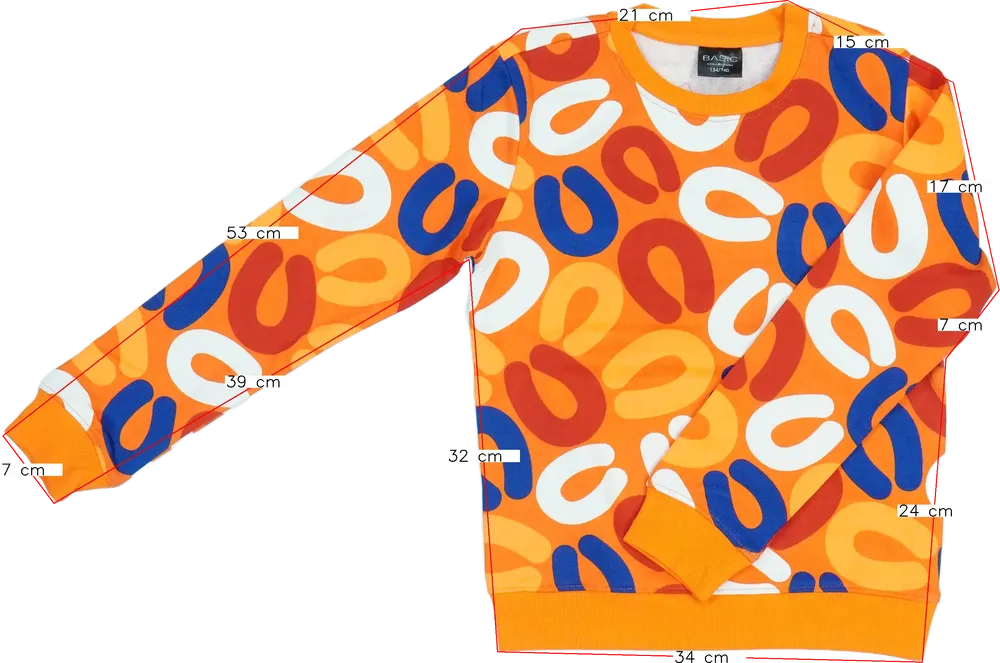 Yellow (Orange) Basic Collection Pullover EU 140 / UK 10 years / US 10 years/L