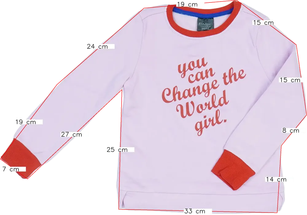 Rózsaszín Basic Collection Pulóver EU 116 / UK 6 év / US 6 év/S