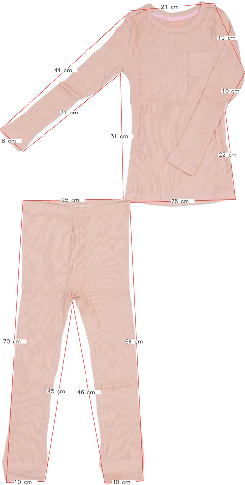 Rózsaszín Hema Pizsama EU 128 / UK 8 év / US 8 év/M