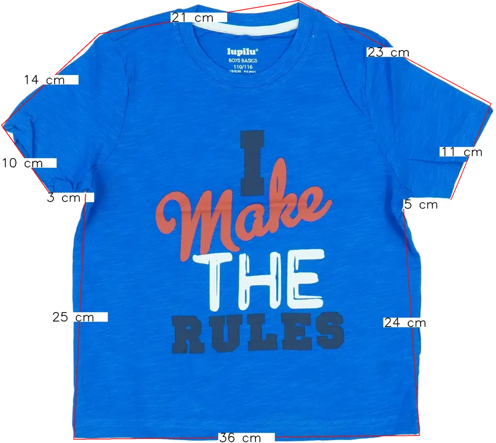Kék Lupilu Póló EU 116 / UK 6 év / US 6 év/S