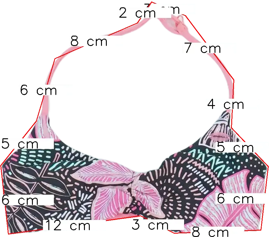 Fekete Cubusas Bikini felső EU 128 / UK 8 év / US 8 év/M