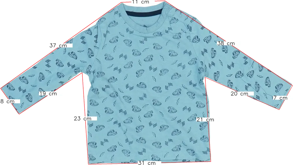 Kék Lupilu Hosszú ujjú felső EU 92 / UK 2 év / US 2T