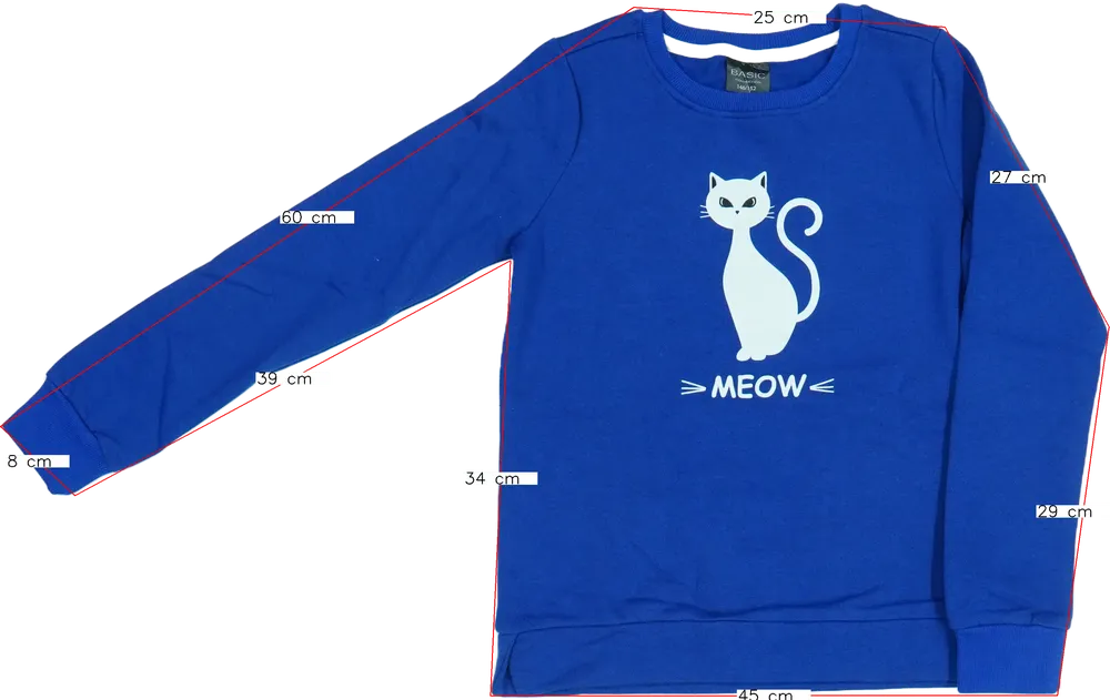 Kék Basic Collection Pulóver EU 152 / UK 12 év / US 12 év/L