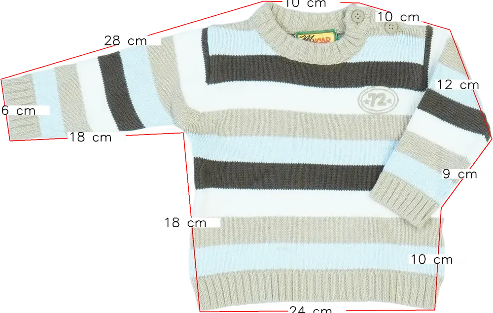 Többszínű Egyéb Kötött pulcsi EU 62 / UK 0-3 hónap / US 0-3 hónap