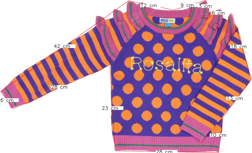 Többszínű Rosalita Kötött pulcsi EU 104 / UK 4 év / US 4T/XS