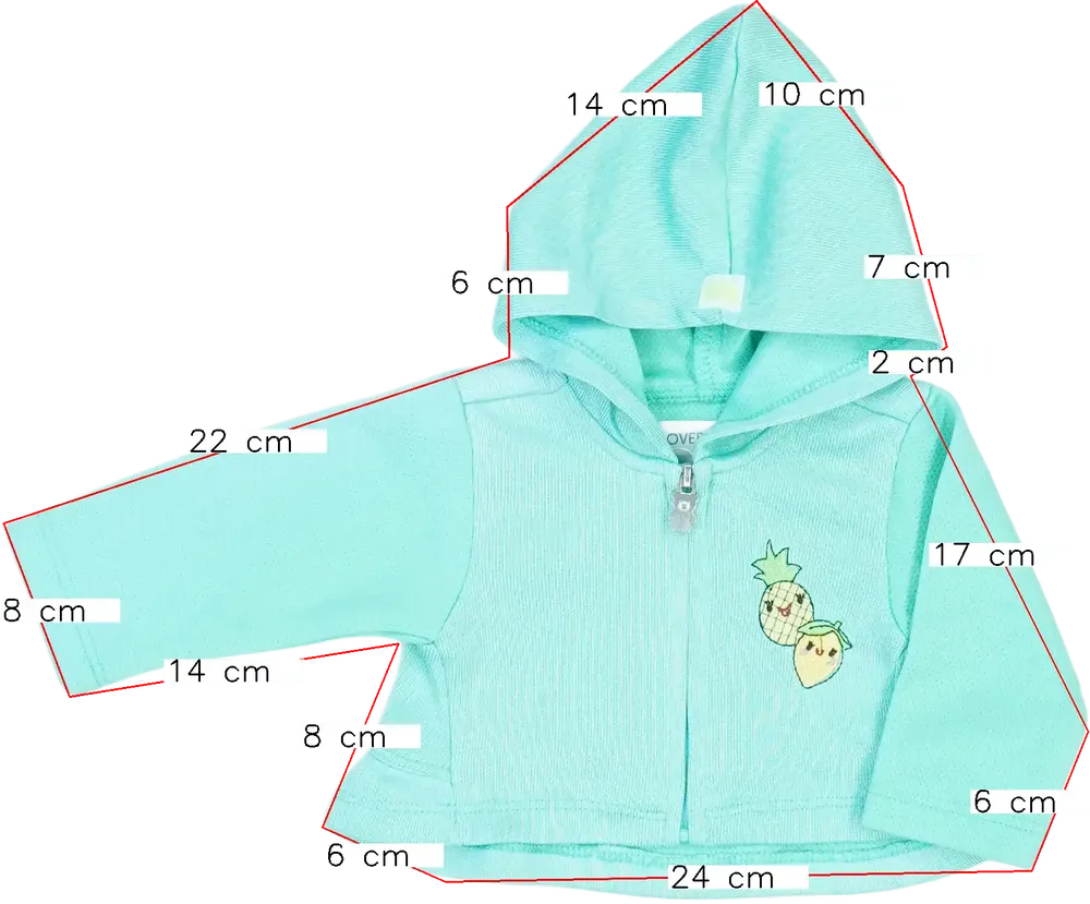 Kék Overkids Kapucnis pulóver EU 62 / UK 0-3 hónap / US 0-3 hónap