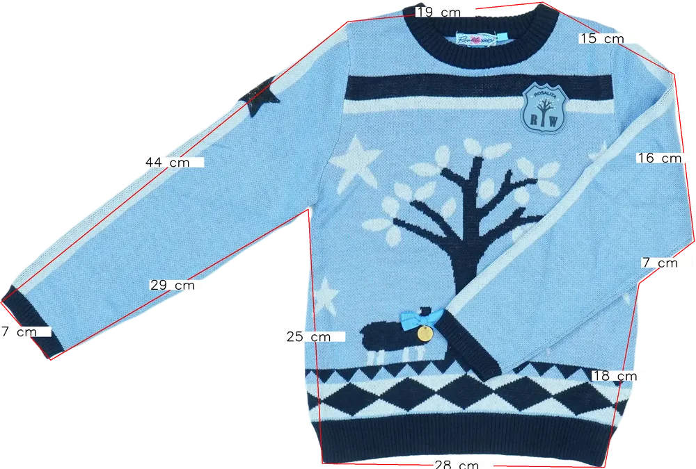 Kék Rosalita Kötött pulcsi EU 104 / UK 4 év / US 4T/XS