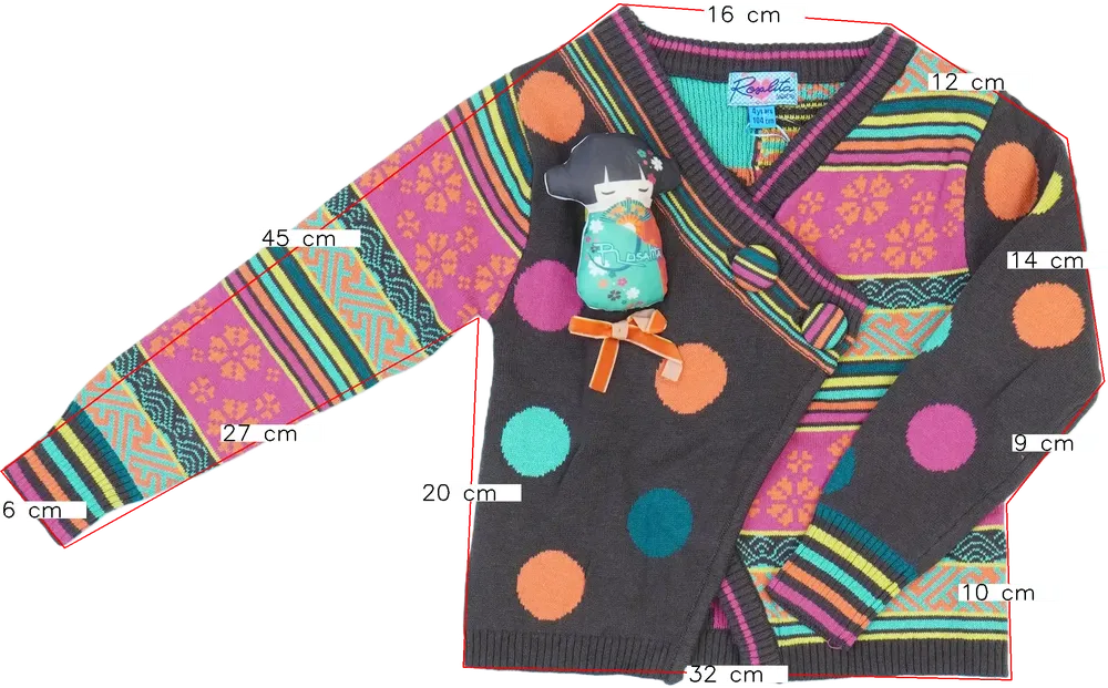 Többszínű Rosalita Kardigán EU 104 / UK 4 év / US 4T/XS