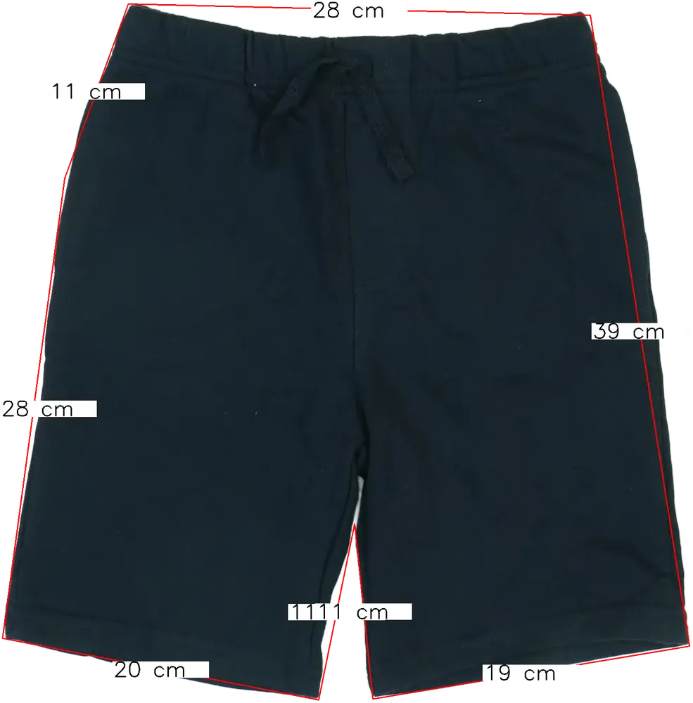 Fekete George Rövidnadrág EU 128 / UK 8 év / US 8 év/M