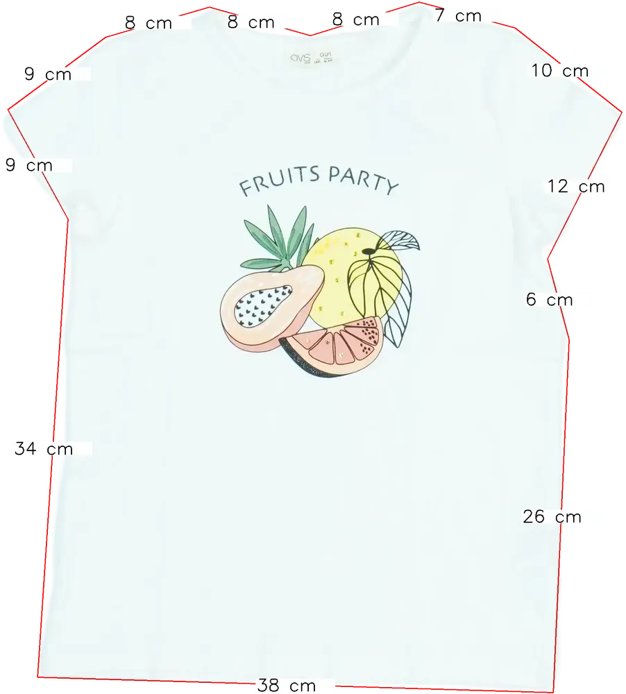 Fehér OVS Póló EU 140 / UK 10 év / US 10 év/L