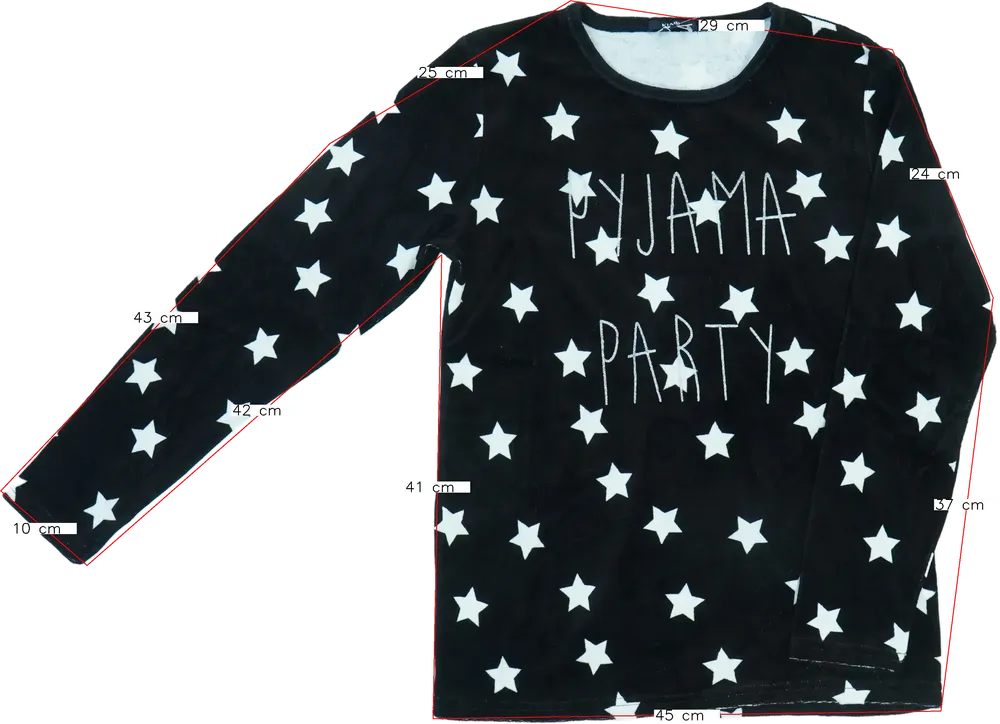 Fekete Kiabi Pizsama felső EU 34