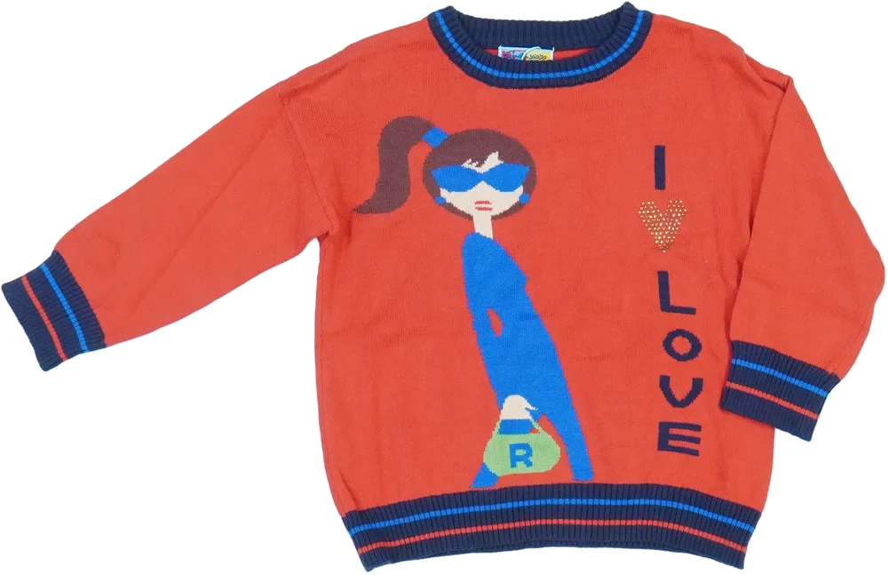 Piros Rosalita Kötött pulcsi EU 104 / UK 4 év / US 4T/XS