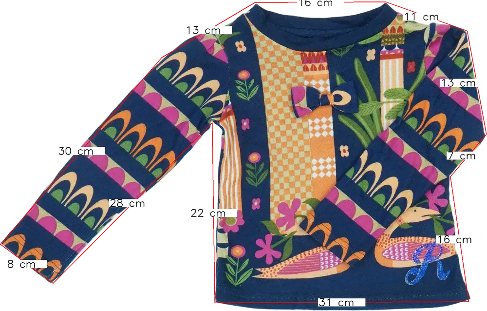 Többszínű Rosalita Hosszú ujjú felső EU 104 / UK 4 év / US 4T/XS