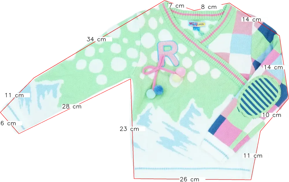 Többszínű Rosalita Kötött pulcsi EU 104 / UK 4 év / US 4T/XS