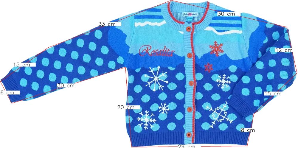 Kék Rosalita Kardigán EU 104 / UK 4 év / US 4T/XS