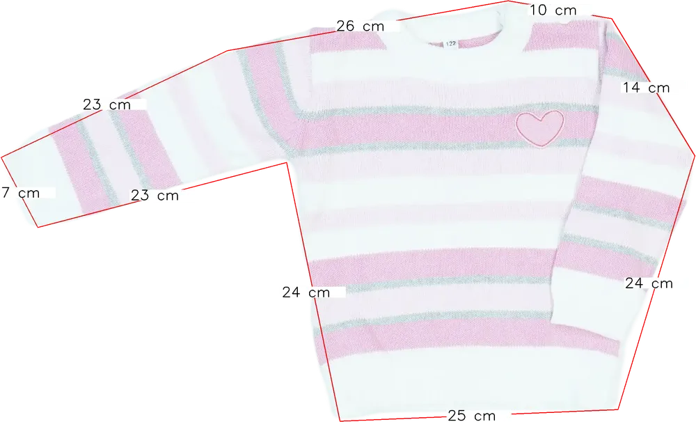 Rózsaszín Egyéb Pulóver EU 122 / UK 7 év / US 7 év/M