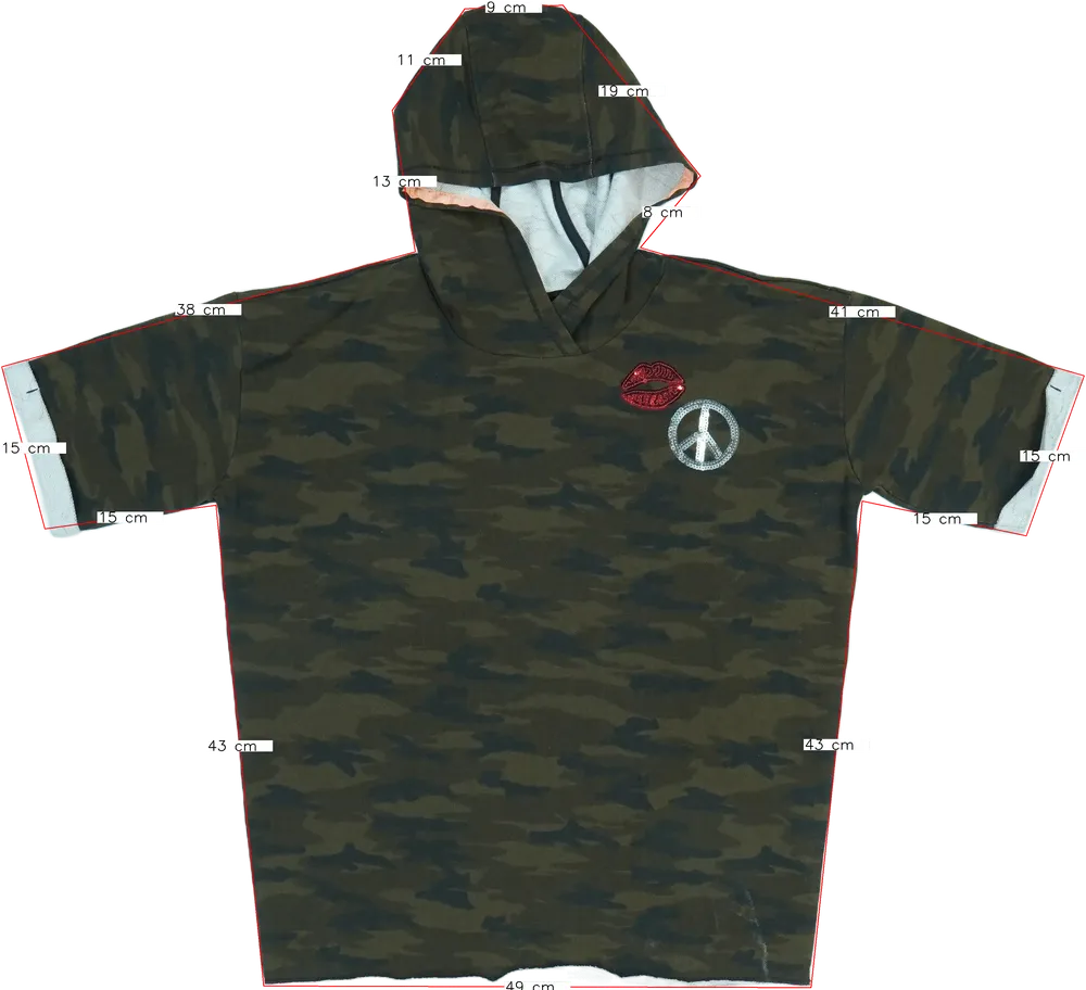 Terepszínű S.Oliver Kapucnis pulóver EU 164 / UK 14 év / US 14 év/XL