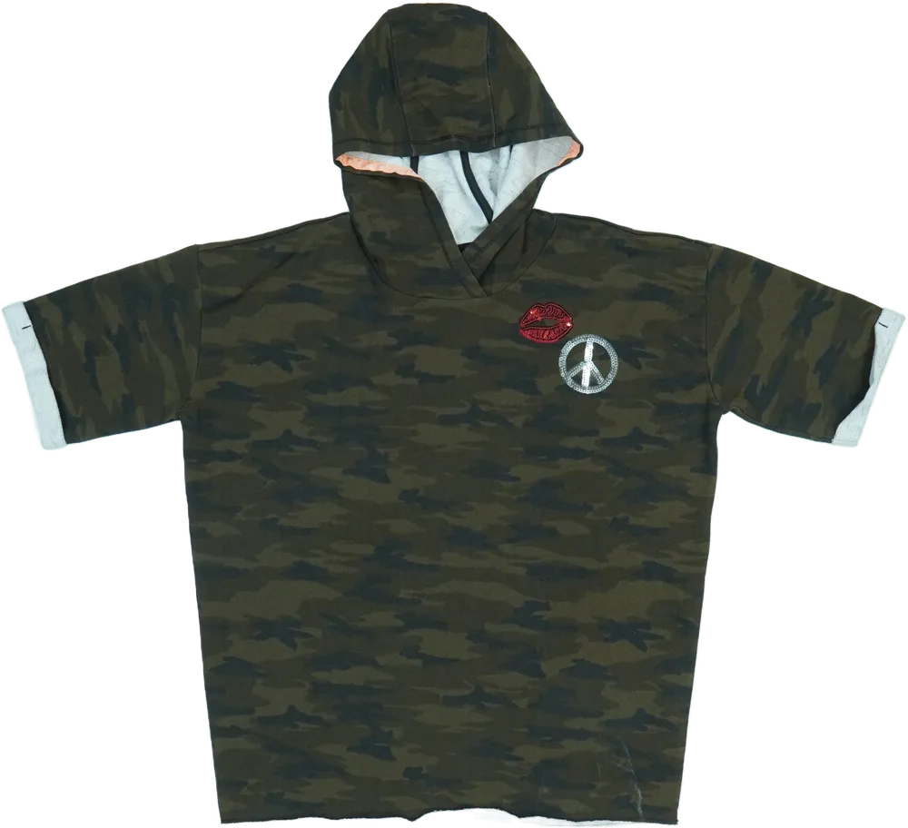 Terepszínű S.Oliver Kapucnis pulóver EU 164 / UK 14 év / US 14 év/XL