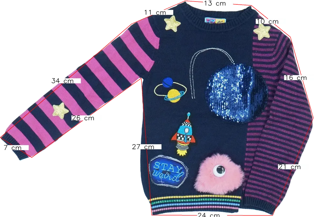 Többszínű Rosalita Kötött pulcsi EU 104 / UK 4 év / US 4T/XS