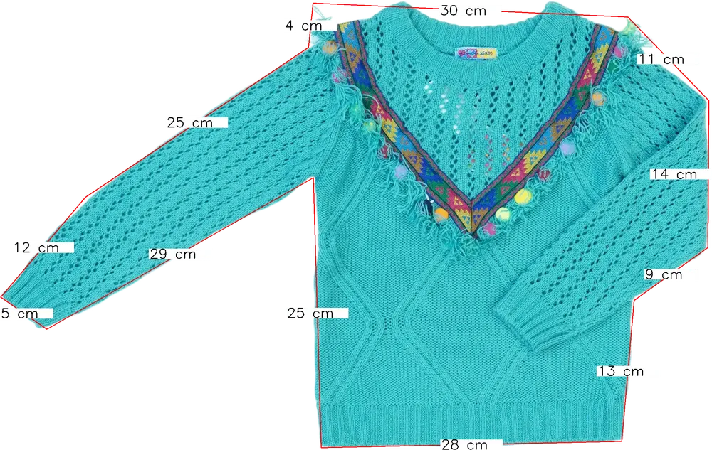 Kék Rosalita Kötött pulcsi EU 104 / UK 4 év / US 4T/XS