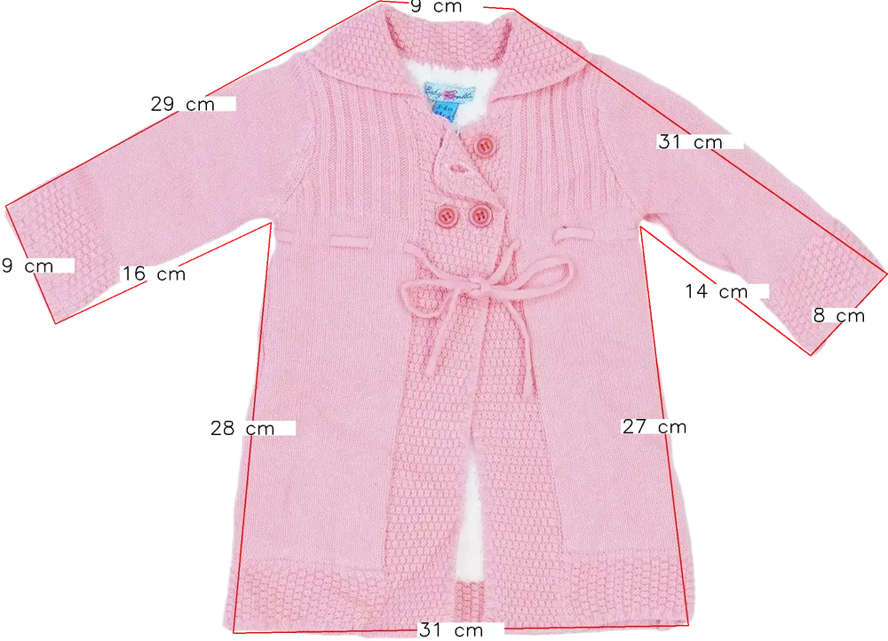 Rózsaszín Rosalita Kardigán EU 68 / UK 3-6 hónap / US 3-6 hónap