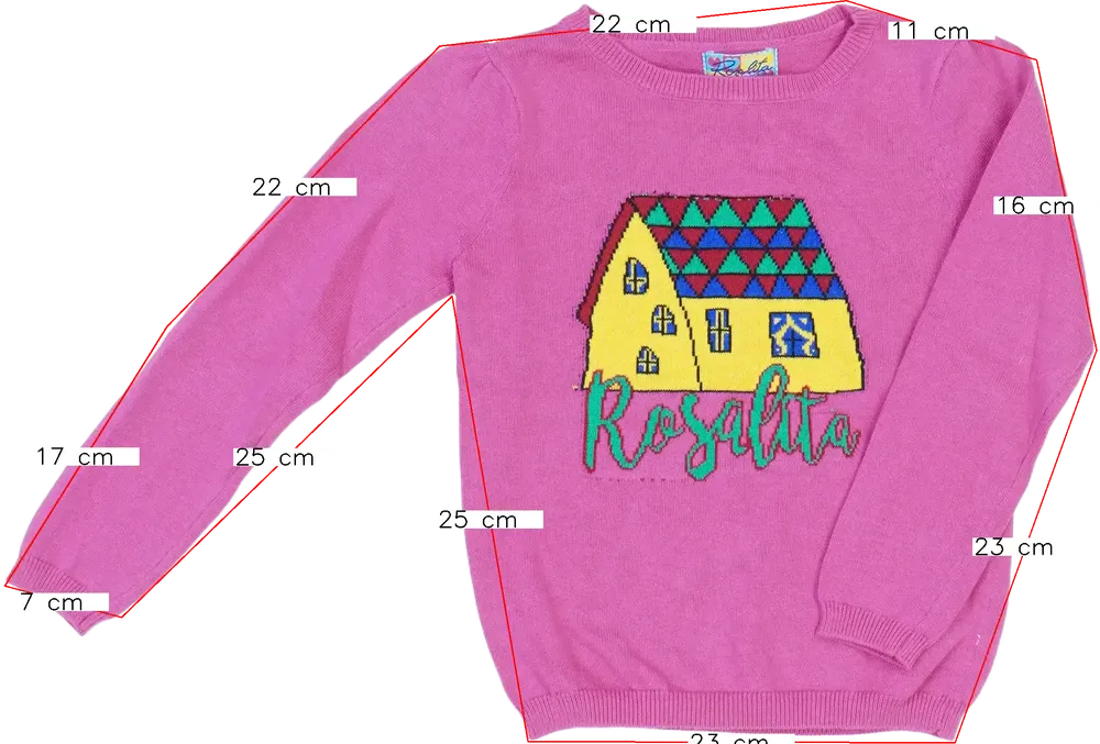 Rózsaszín Rosalita Kötött pulcsi EU 104 / UK 4 év / US 4T/XS