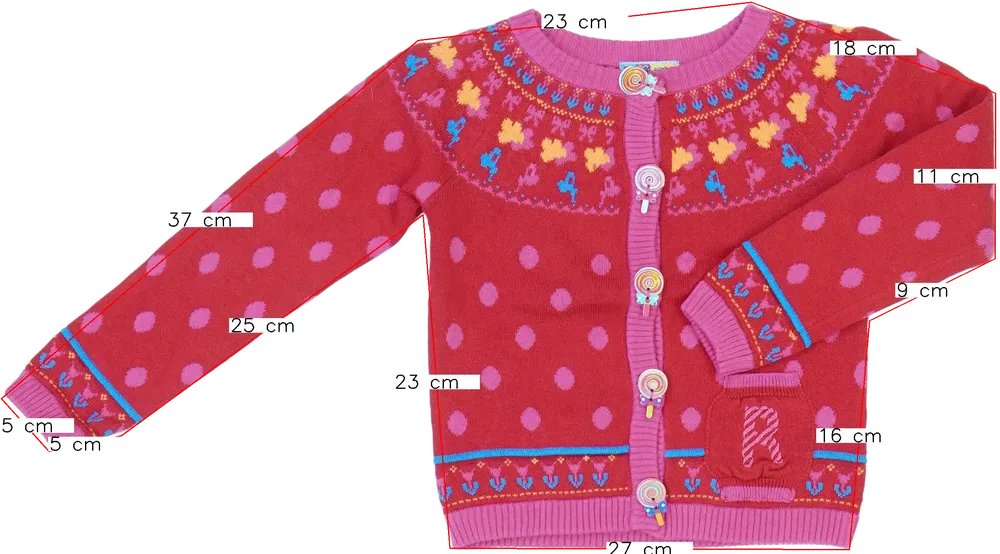 Rózsaszín Rosalita Kardigán EU 104 / UK 4 év / US 4T/XS