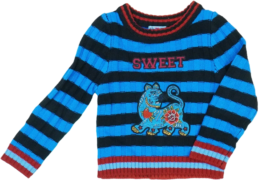 Kék Rosalita Kötött pulcsi EU 104 / UK 4 év / US 4T/XS