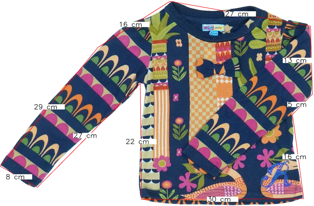 Többszínű Rosalita Hosszú ujjú felső EU 104 / UK 4 év / US 4T/XS