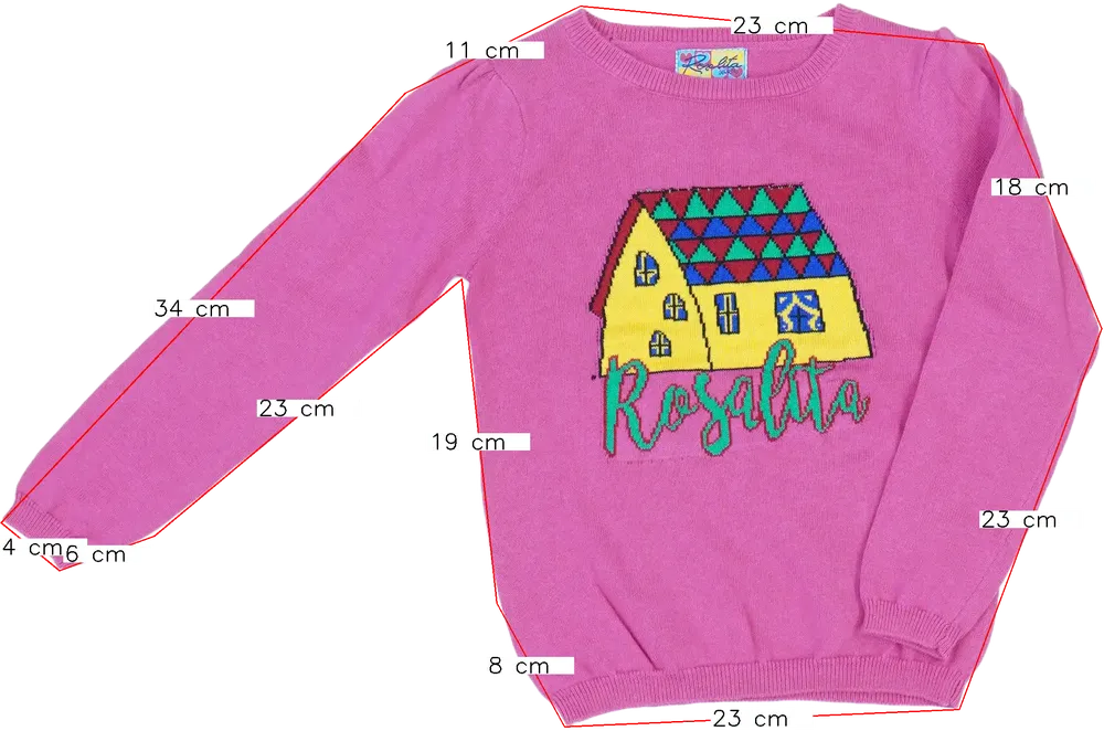 Rózsaszín Rosalita Kötött pulcsi EU 104 / UK 4 év / US 4T/XS