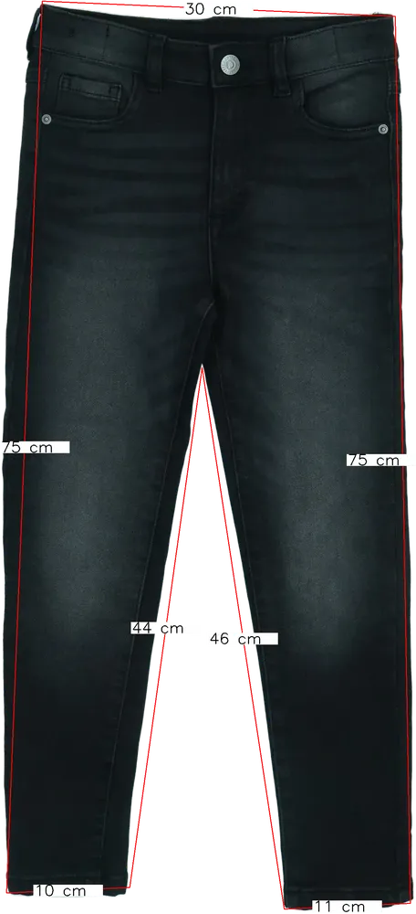 Fekete George Farmernadrág EU 128 / UK 8 év / US 8 év/M