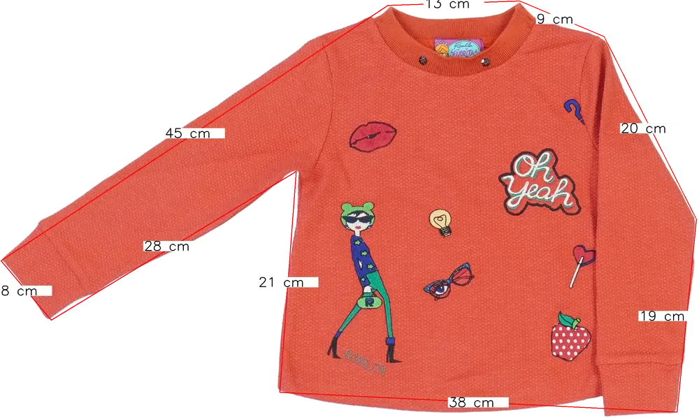 Piros Rosalita Pulóver EU 104 / UK 4 év / US 4T/XS