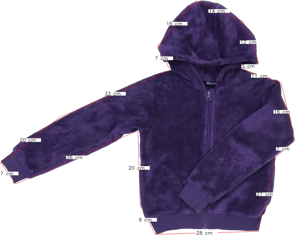 Lila Okay Kapucnis pulóver EU 122 / UK 7 év / US 7 év/M