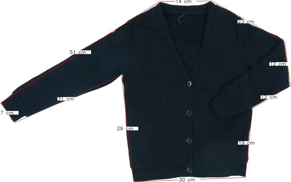 Fekete George Kardigán EU 116 / UK 6 év / US 6 év/S