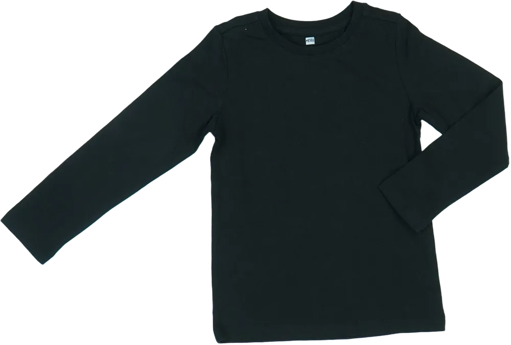 Fekete Hema Hosszú ujjú felső EU 116 / UK 6 év / US 6 év/S