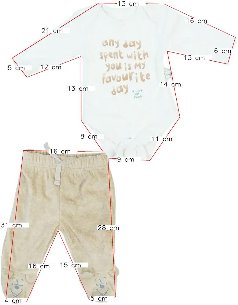 Brown Disney 2-piece set - Top &amp; Bottom EU 56 / UK Newborn / US Newborn