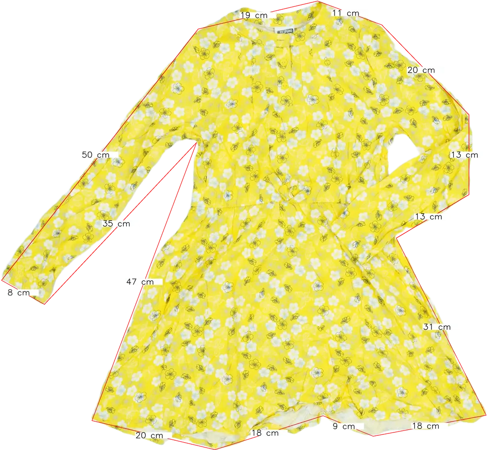 Sárga PocoPiano Ruha EU 134 / UK 9 év / US 9 év/L