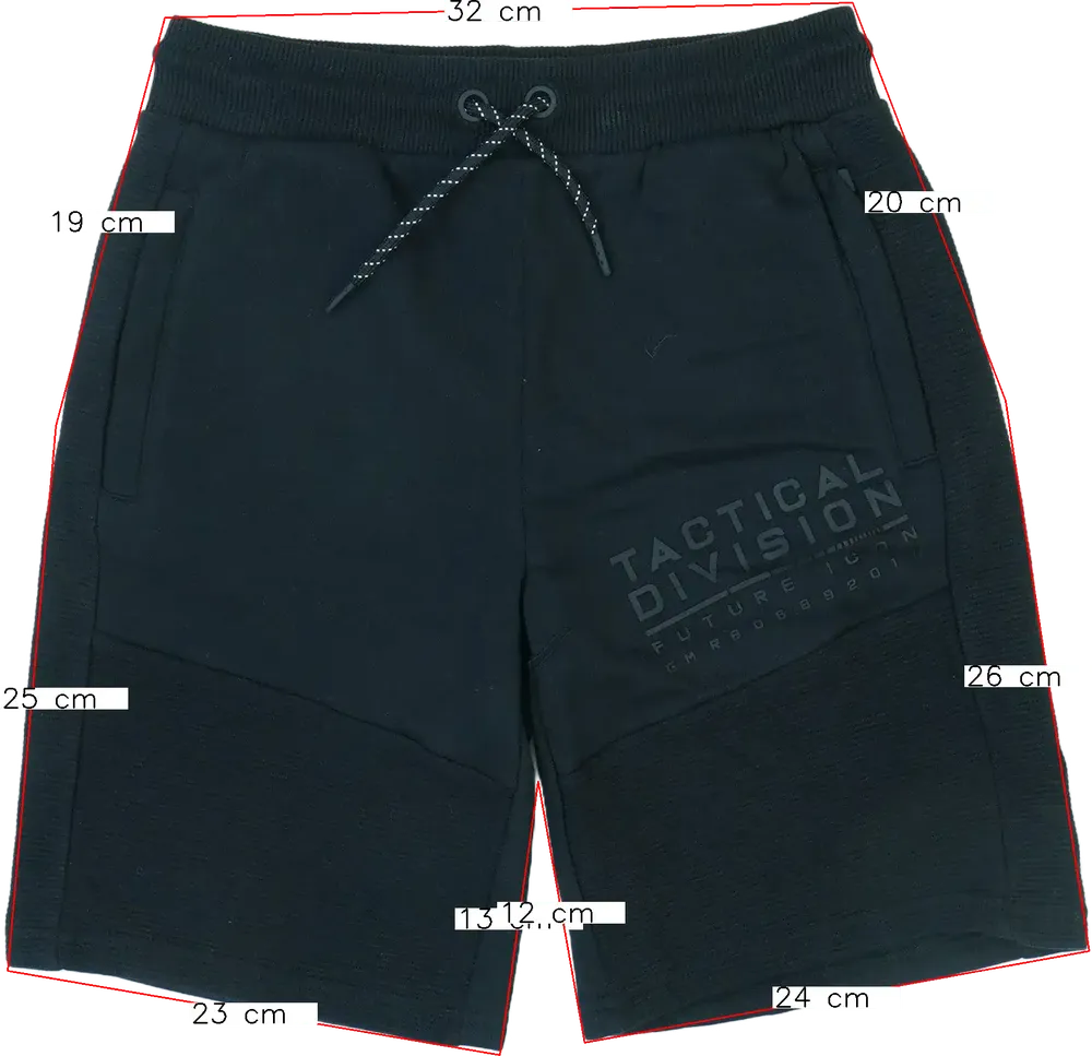 Fekete George Rövidnadrág EU 152 / UK 12 év / US 12 év/L